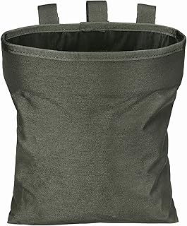 IDOGEAR MOLLE Dump Pouch Tactical Mag Recovery Pouch Drawstring Magazine Recycling Pouch Airsoft Hunting Gear (E:Ranger Green)