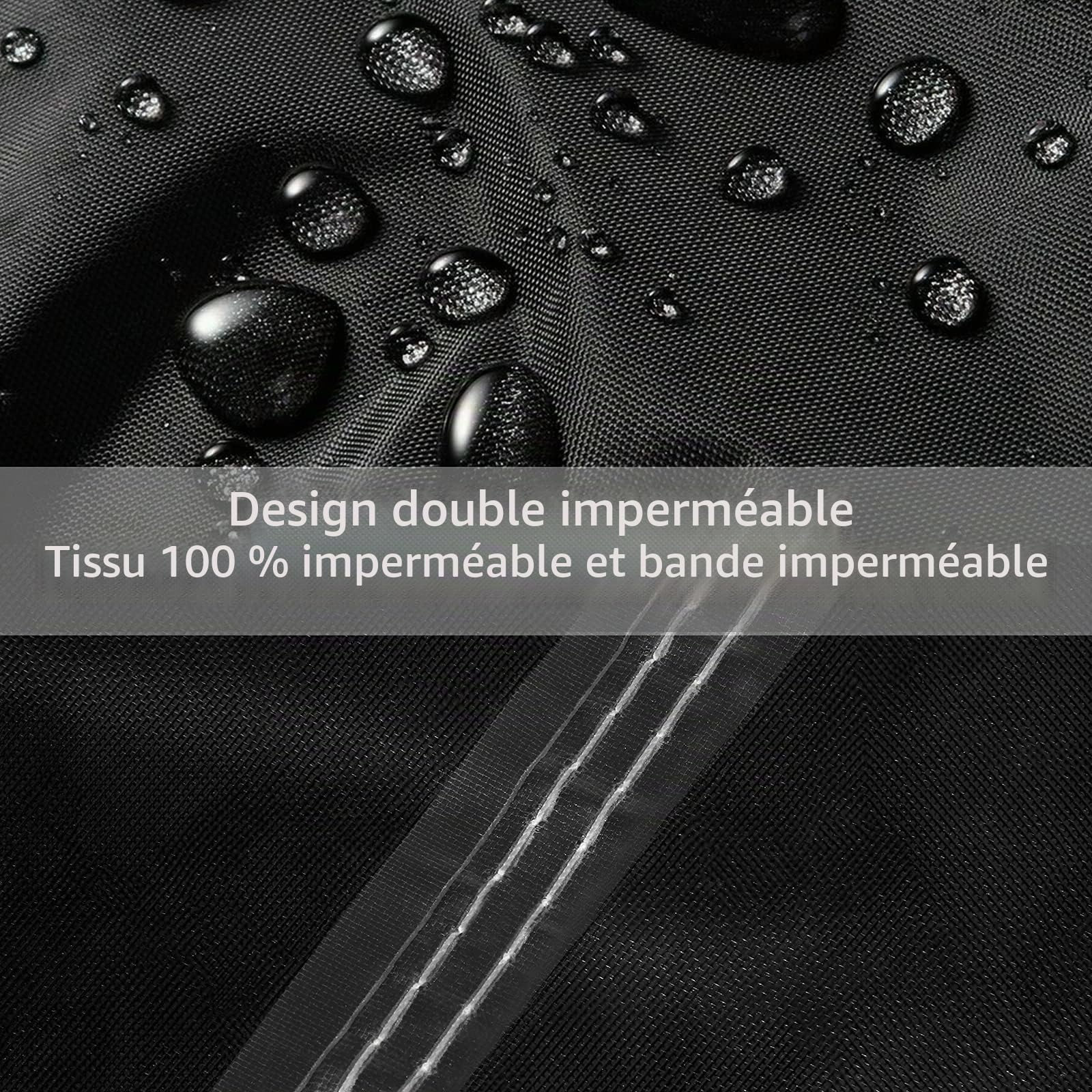 GEMITTO Housse Billard Résistant à l'eau et Poussière Billard Housse de Protection Couverture Complète Heavy Duty étanche 8 Ft (260x135x82)