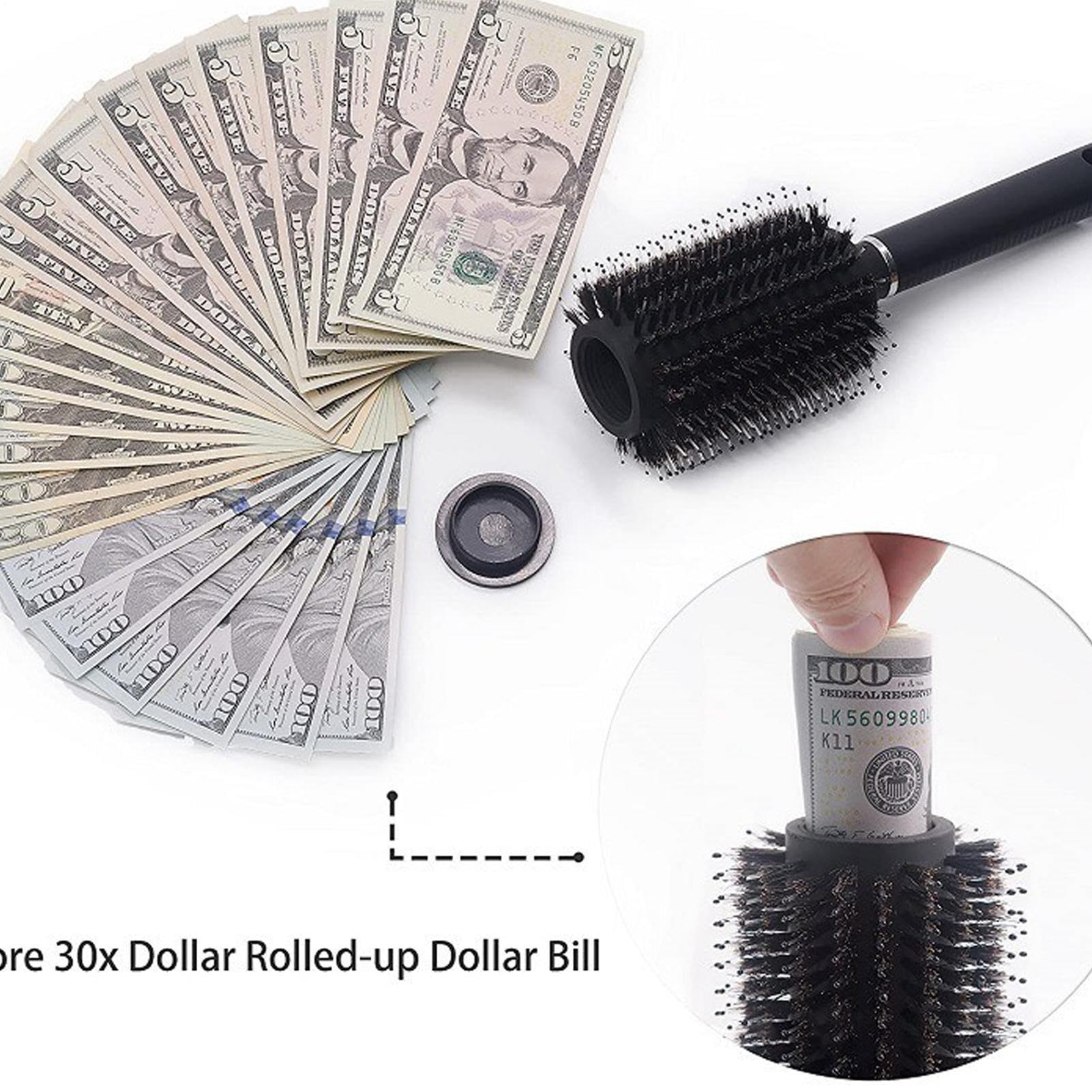 Caja fuerte de desviación, ocultador de dinero, 1.2 x 8.9 x 1.2 pulgadas, almacenamiento de viaje, soporte oculto reutilizable, caja fuerte portátil disfrazada, negro, protección de objetos de