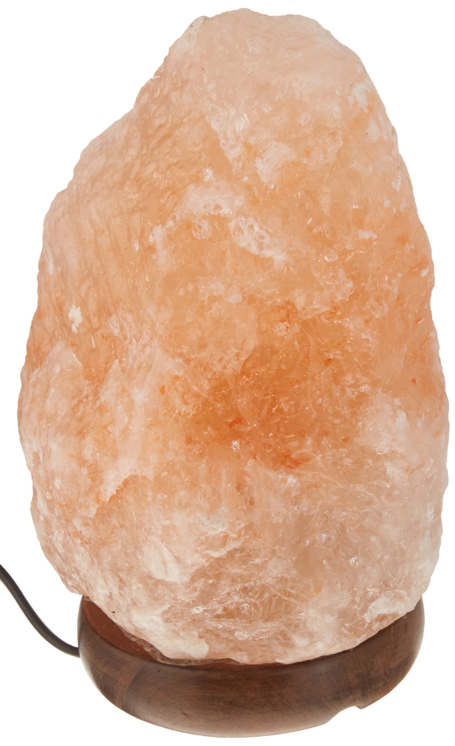 Kayso Natural Himalayan Salt Lamp Wood Base, Bulb & Dimmer Included (8-9 inches)