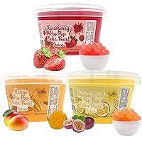 Vista 6 de Fusion Select 6 Sabores Variados Perlas Explosivas de Boba - Acompañamiento de Té de Frutas, Bocadillo Frutal