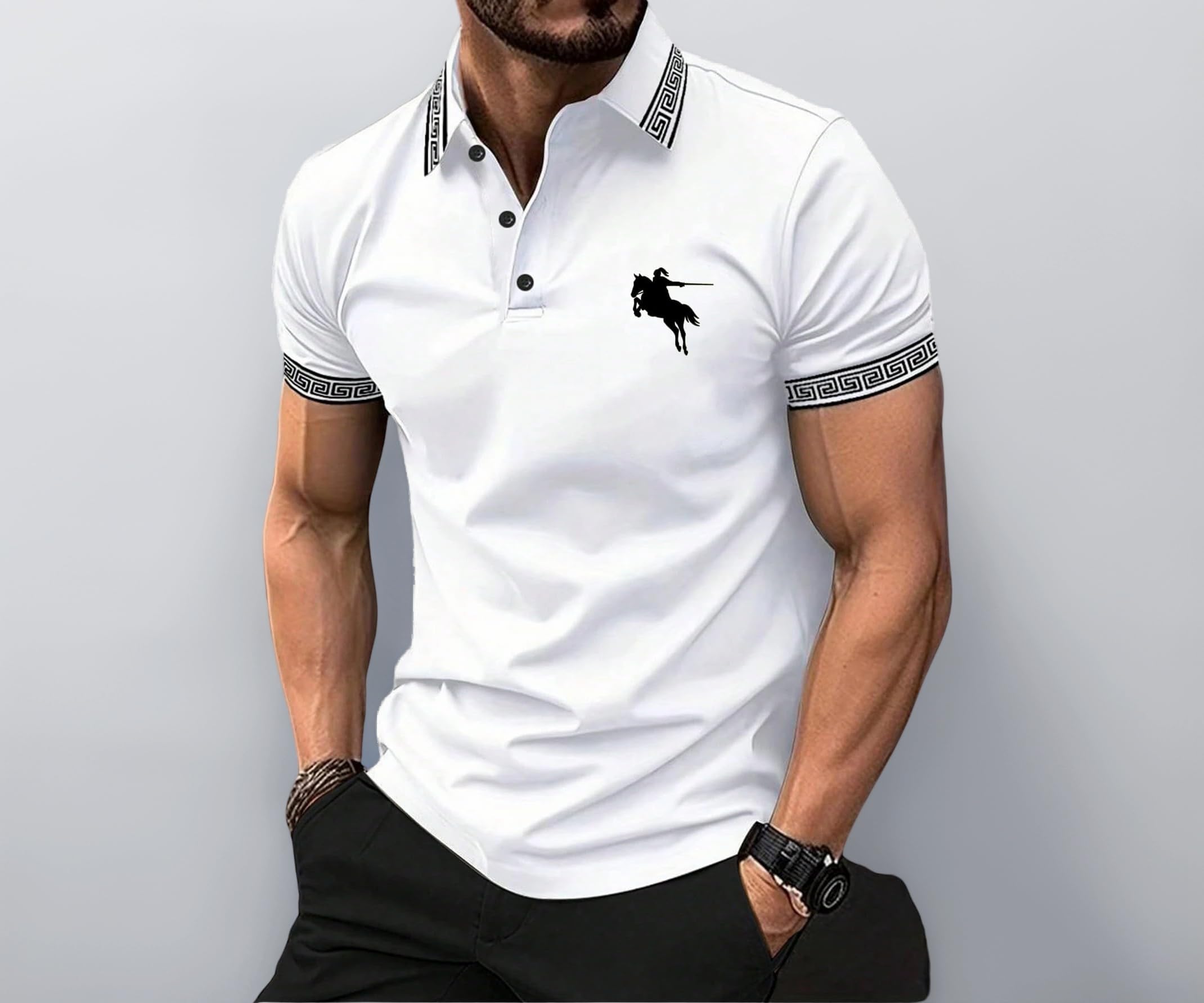 Polo T Shirt for Men || T Shirt for Man || Collar T Shirt Style Men (Packs Also Available) (Polo-34-37)