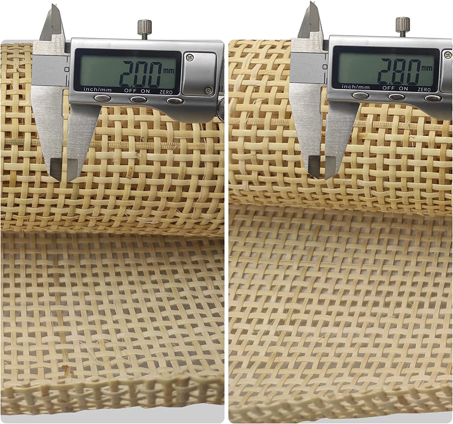 Rollo de Rejilla Mimbre Cuadradillo para decoración POR METROS AL CORTE, 100% Vegetal (50 cm)