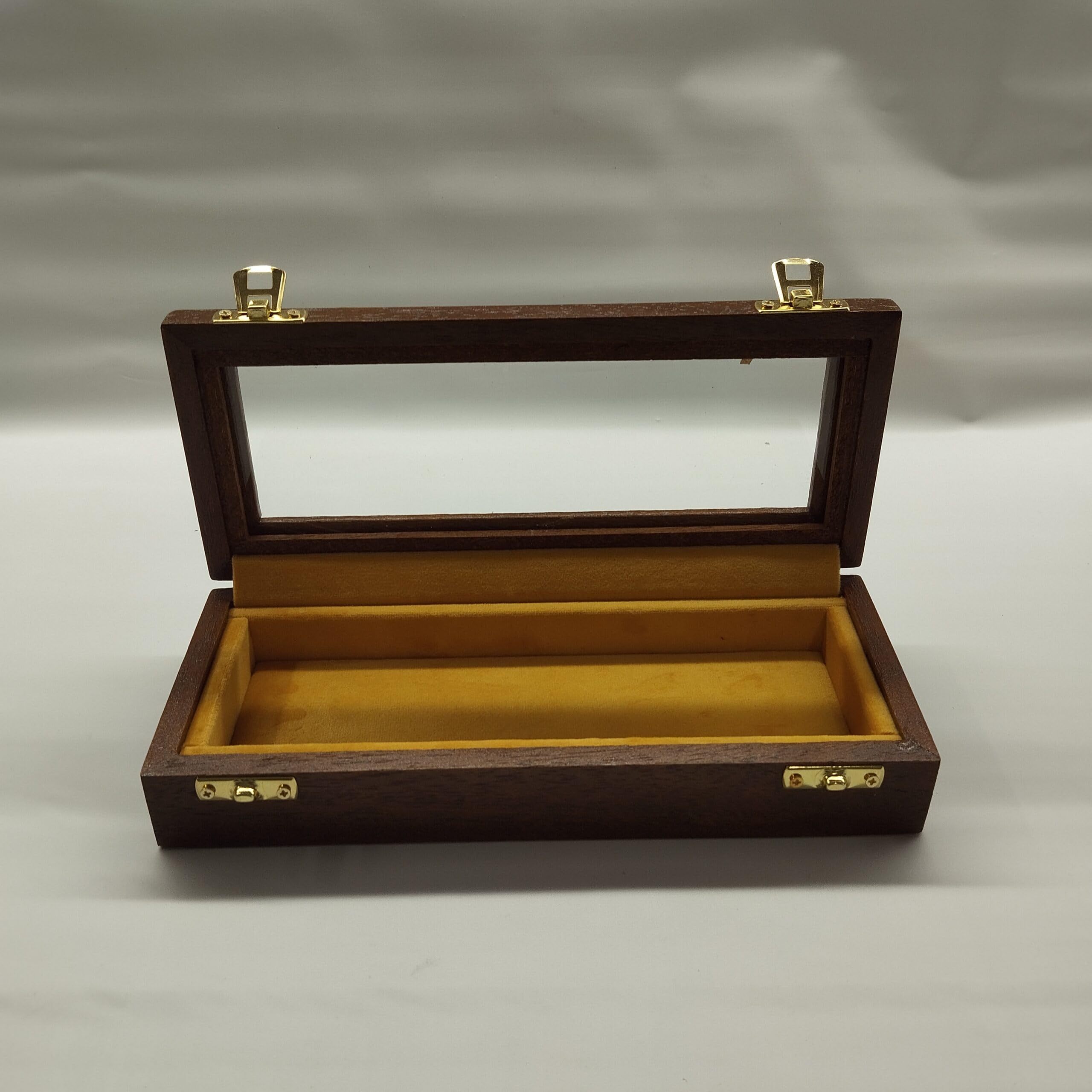 Coins&More Cofanetto espositore per coltelli da collezione, legno e velluto italiano, 1-2 coltelli, numerato con certificato, fatto a mano in Italy