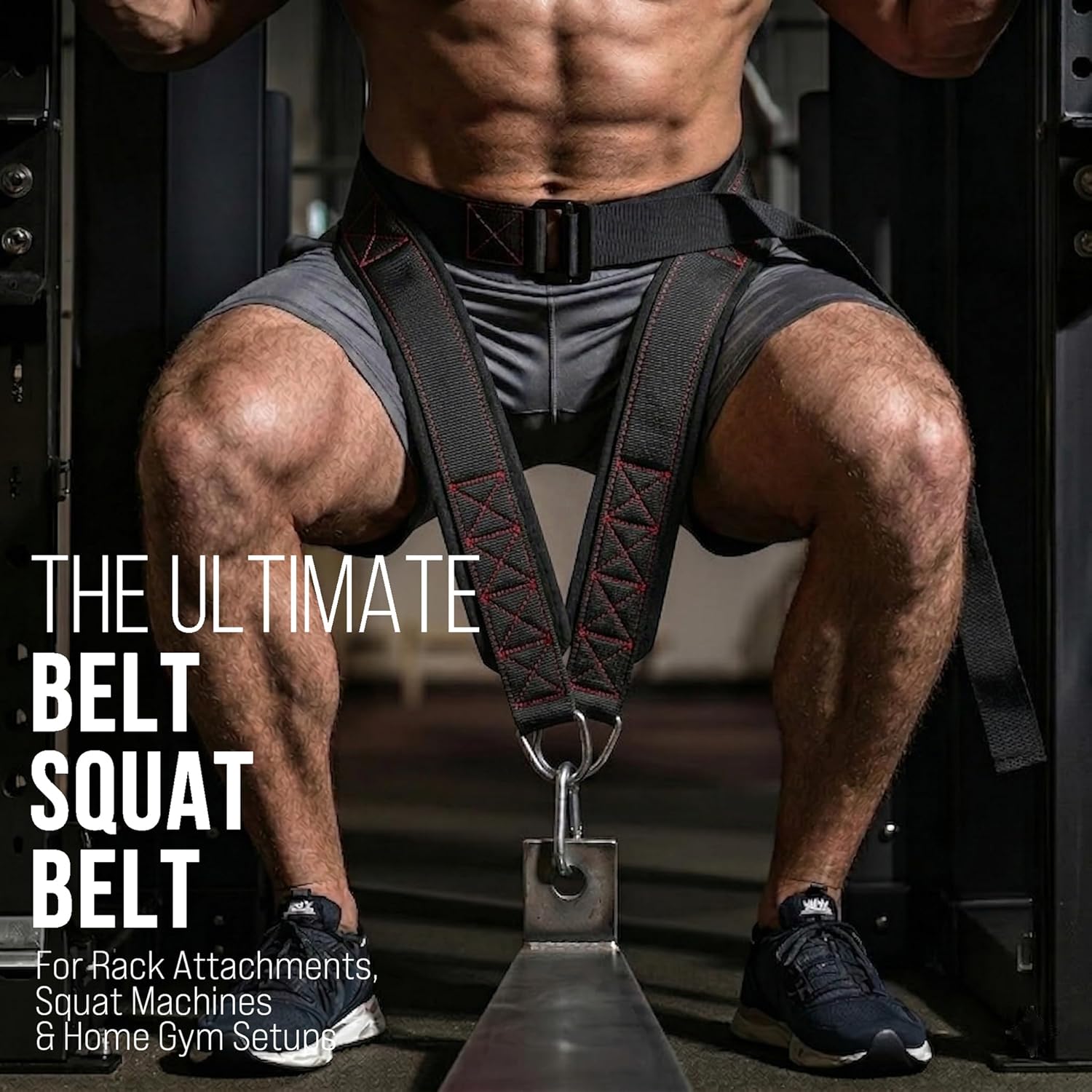 Heavy-Duty Belt for Belt Squats, Weight Training Rack Attachment, Squat Machine Accessory, Strength Training Equipment