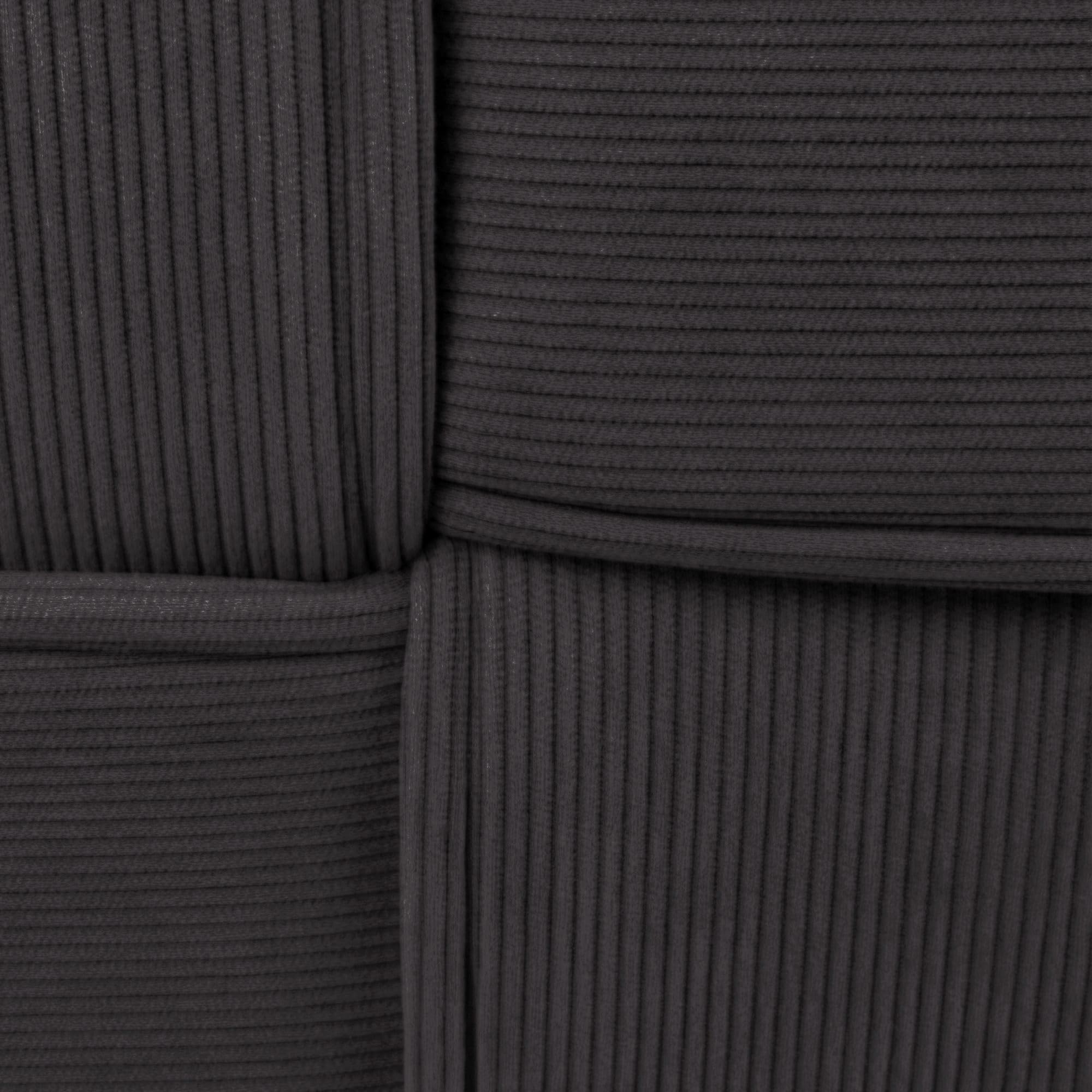 CLP Sitzhocker Cord Forinta, modernes quadratisches Design, bequemer Hocker, Fußhocker, Sitzwürfel für Wohnzimmer & Schlafzimmer, Farbe:dunkelgrau