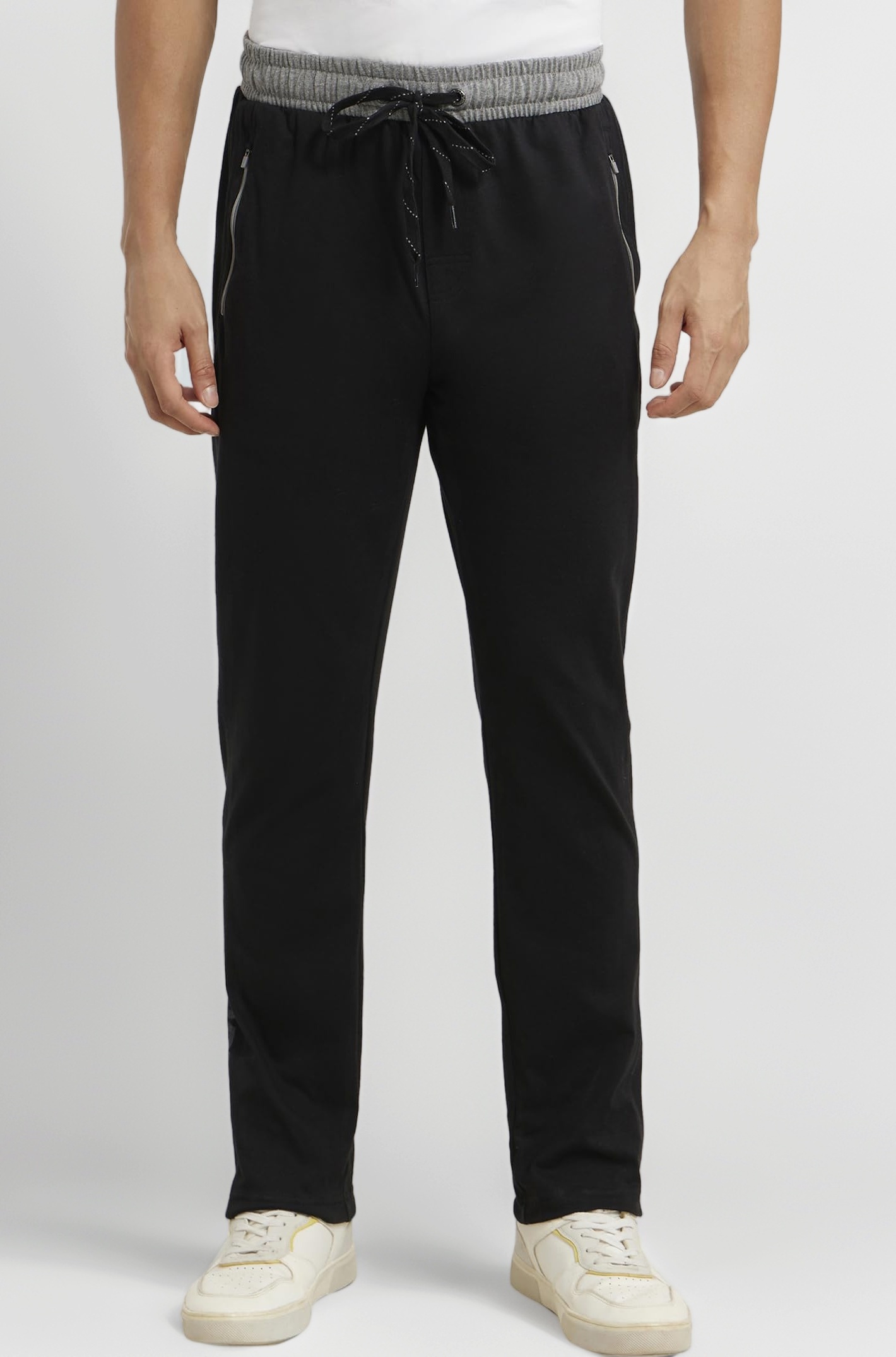 Jockey 9510 Men's Super Combed Cotton Rich Slim Fit Mid Rise Trackpants with Side and Back Pockets