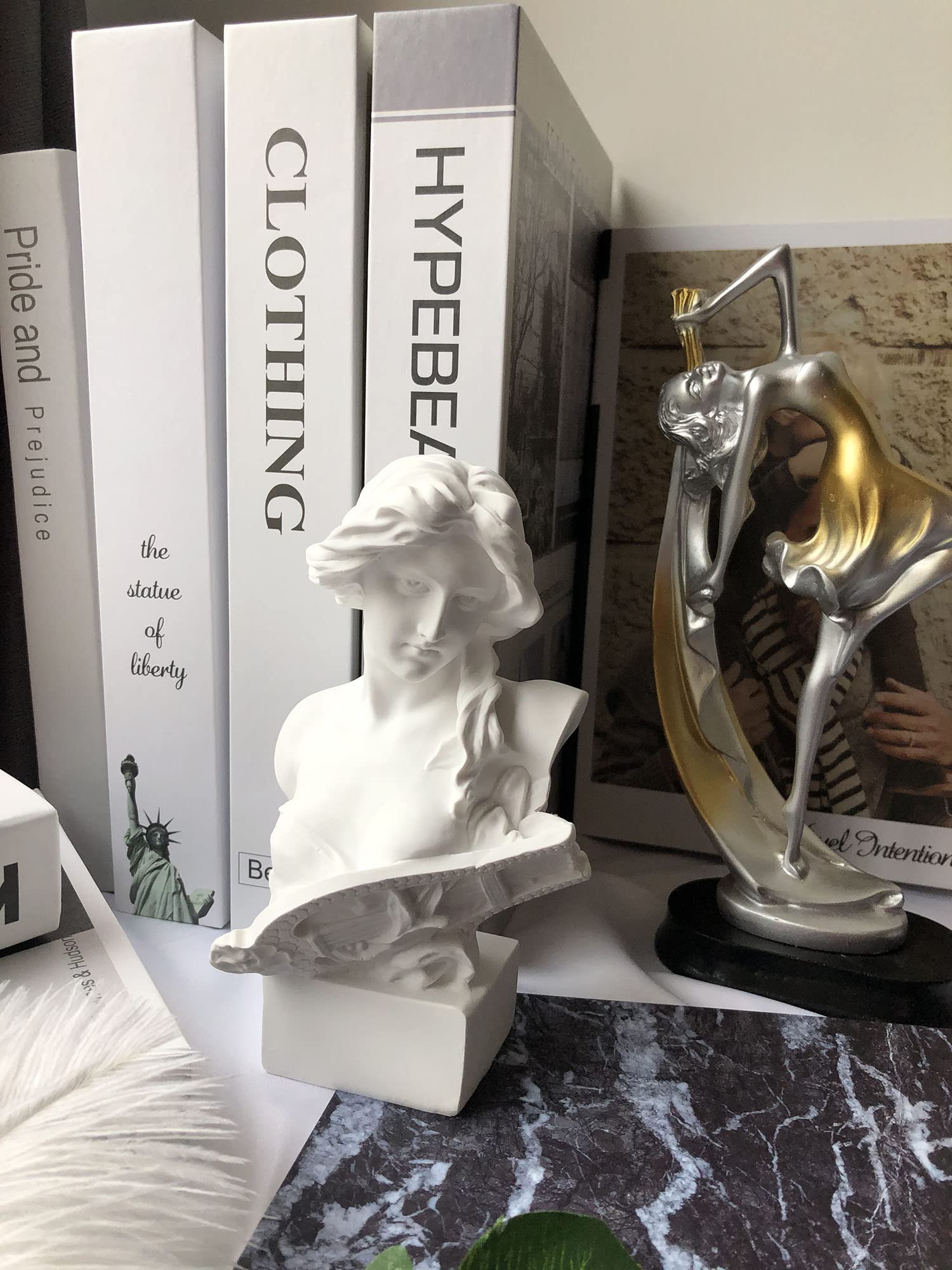 6 Inch Greek Statue Decor Artemis Bust Roman Goddess Figurine Mythology