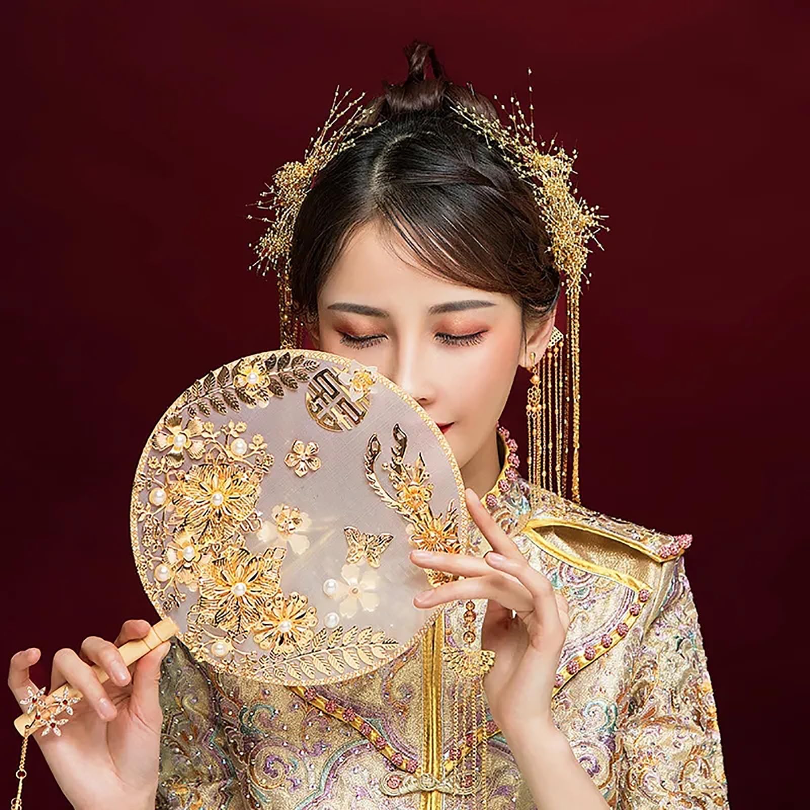 楽天市場】花嫁 扇の通販 中国 喜扇 ウェディング ブライダル 扇子