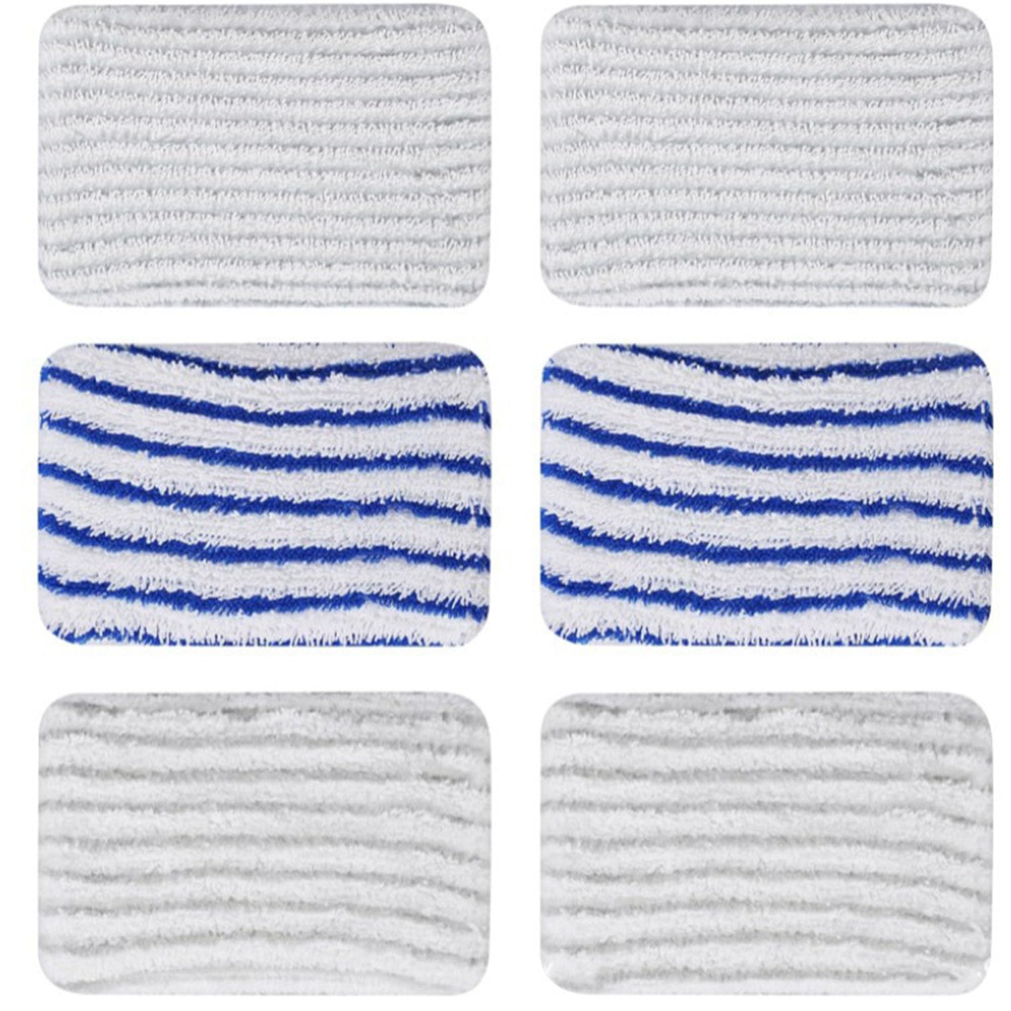 6 Pièces Clean and Steam Lingette, Clean and Steam Accessoires, Serpillere Balai Vapeur pour Rowenta Clean & Steam ZR850002 ZR005801 ZR005804 (Gris et Bleu)