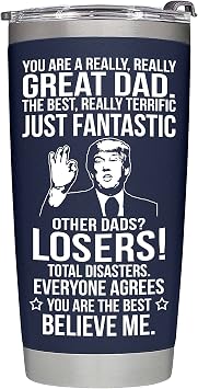 Fathers Day Gift for Dad from Daughter, Son, Kids - Funny Fathers Day Tumbler - Gifts for Husband from Wife - Present for Father - Dad Birthday Gift, Insulated Stainless Steel Tumbler 20oz, Navy
