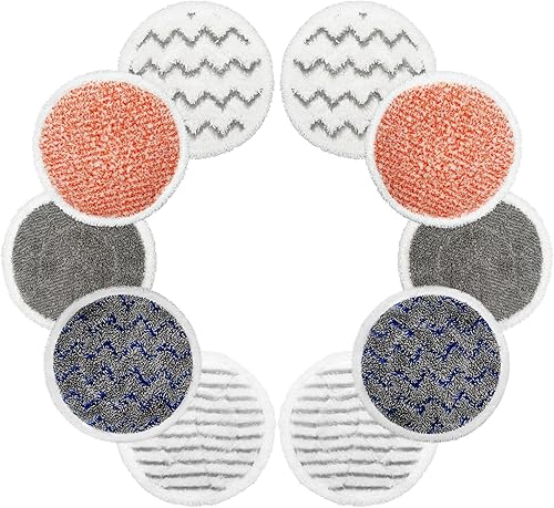 Paquete de 10 almohadillas para mopa S7000. Compatible con almohadilla de trapeador de vapor Shark. Almohadilla de repuesto para mopa de vapor para
