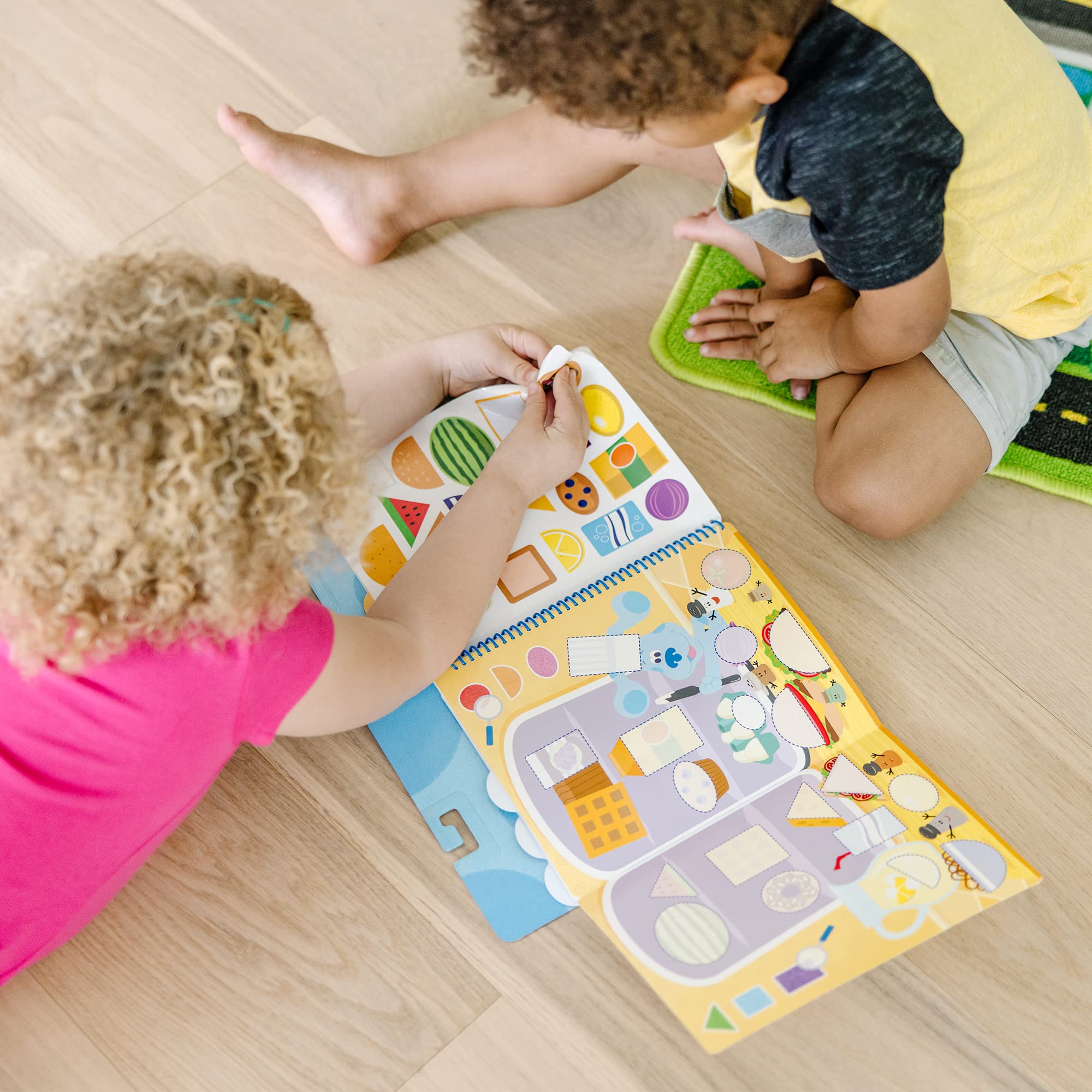 Melissa & Doug Blue's Clues & You! Shape and Colour Reusable Sticker Activity Book - Includes 122 Stickers - Image 2