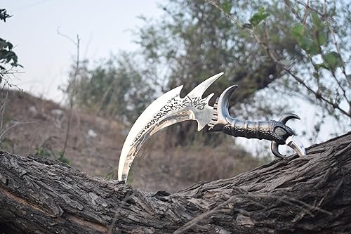 Miniatura 6 de Daga Daedalus, cuchillo de garra de la muerte hecho a mano con soporte de exhibición para los amantes de los juegos de guerra medievales, de