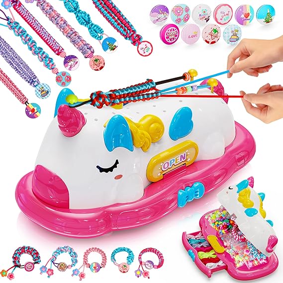 Hot Bee Unicorn Friendship Bracelet Making Kit for Girls, Birthday
