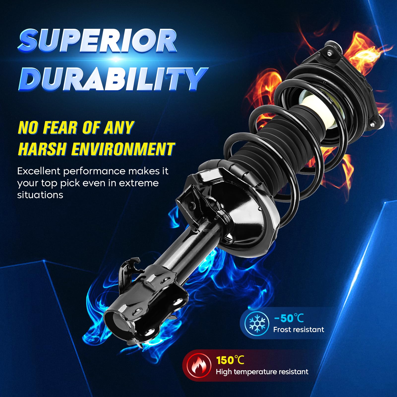 Amazon.com: Front & Rear Strut Shock Assembly w/Coil Spring