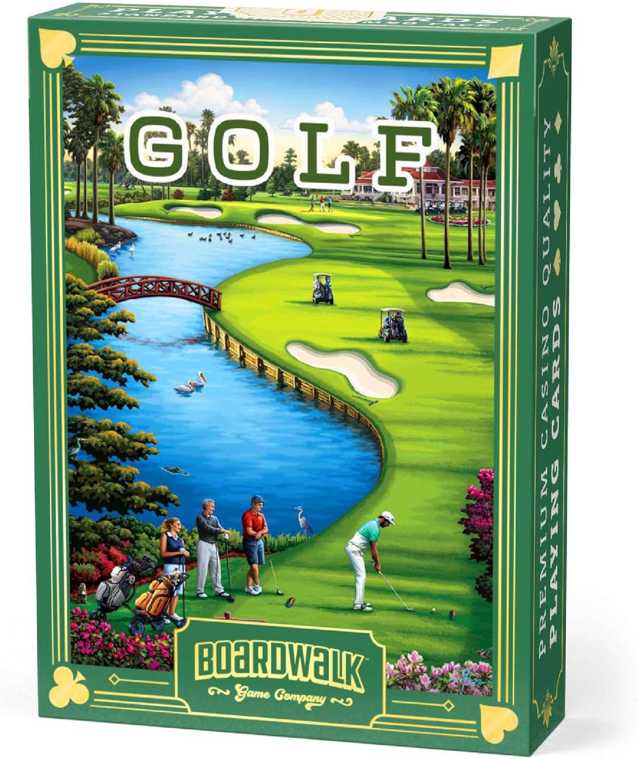 Boardwalk Puzzles Premium Featherlight Unique Playing Cards, Fun Themed Deck for Home and Travel | Golf