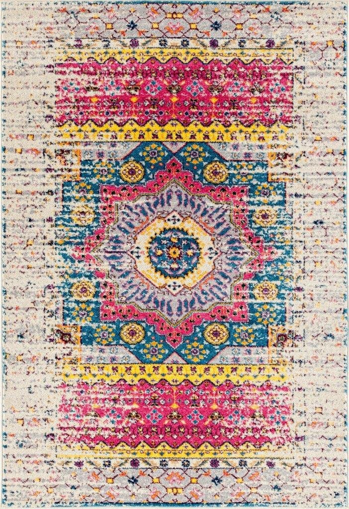Amer Rugs Area Rug - Room Rug for Farmhouse, Living Room, Bedroom, Kitchen & Home Decor - Luxury Polyester & Polypropylene Power Loom Carpet - Boho, Persian, Oriental, Classic, Vintage & Industrial