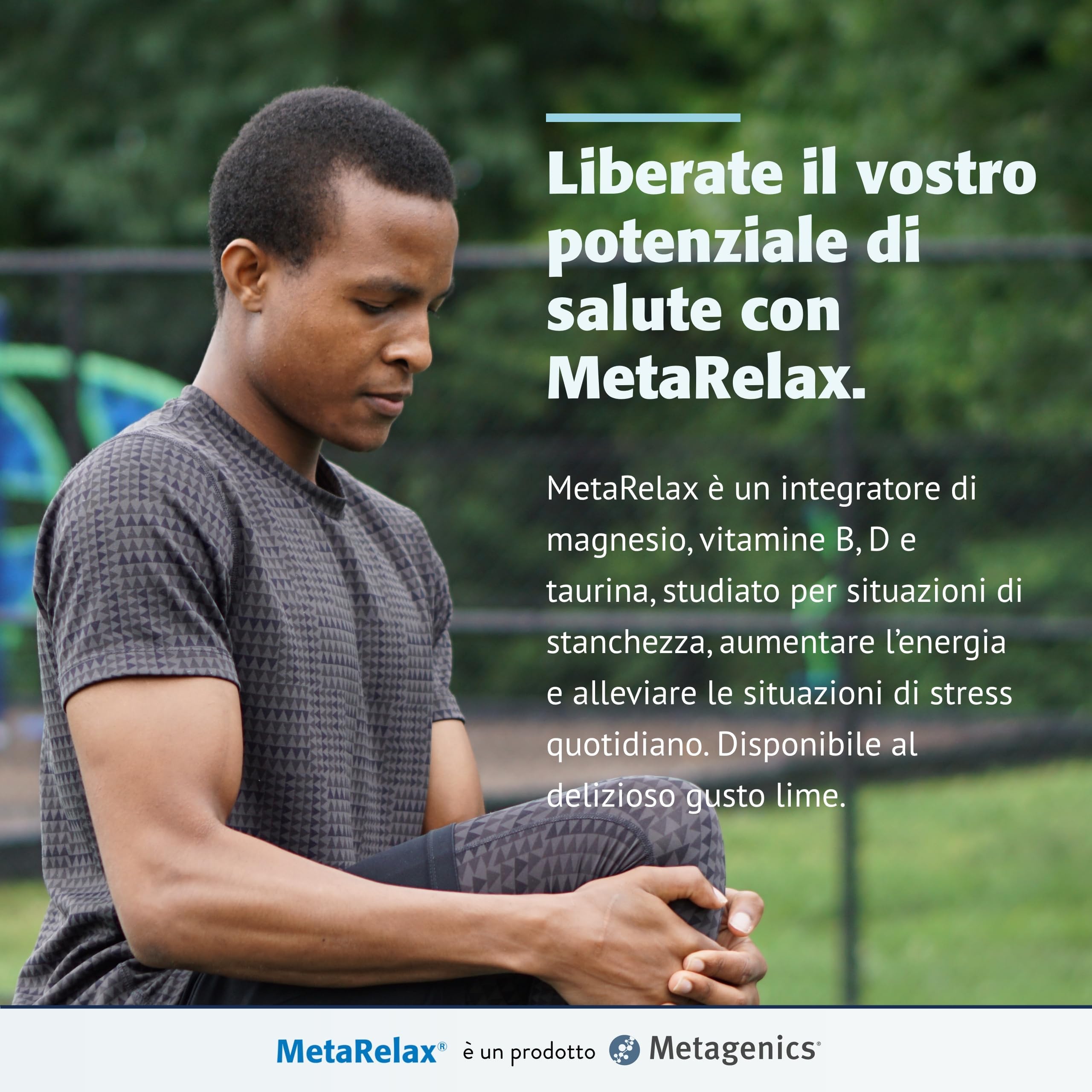 Metagenics MetaRelax Magnesium-Pulver - Limette - Zuckerfrei - 84 Beutel | Hochwertiges Magnesium-Pulver mit B-Vitaminen & D3. Trägt zur Verringerung von Müdigkeit und zu normaler Muskelfunktion bei