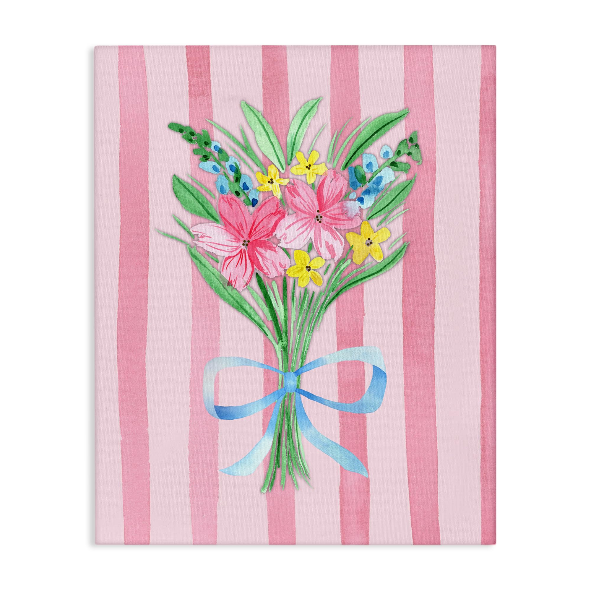 'Spring Bouquet Pink & Blue'| Canvas Art