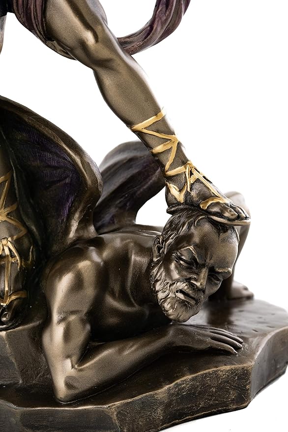 Estatua San Miguel Arcángel 14.5 pulgadas Bronce Resina miniatura 6