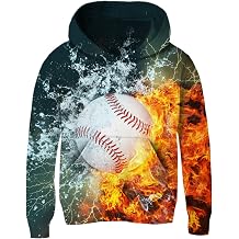 Idgreatim Boys Girls Hoodies Kids 3D Graphic Hooded Sweatshirts size 6-16