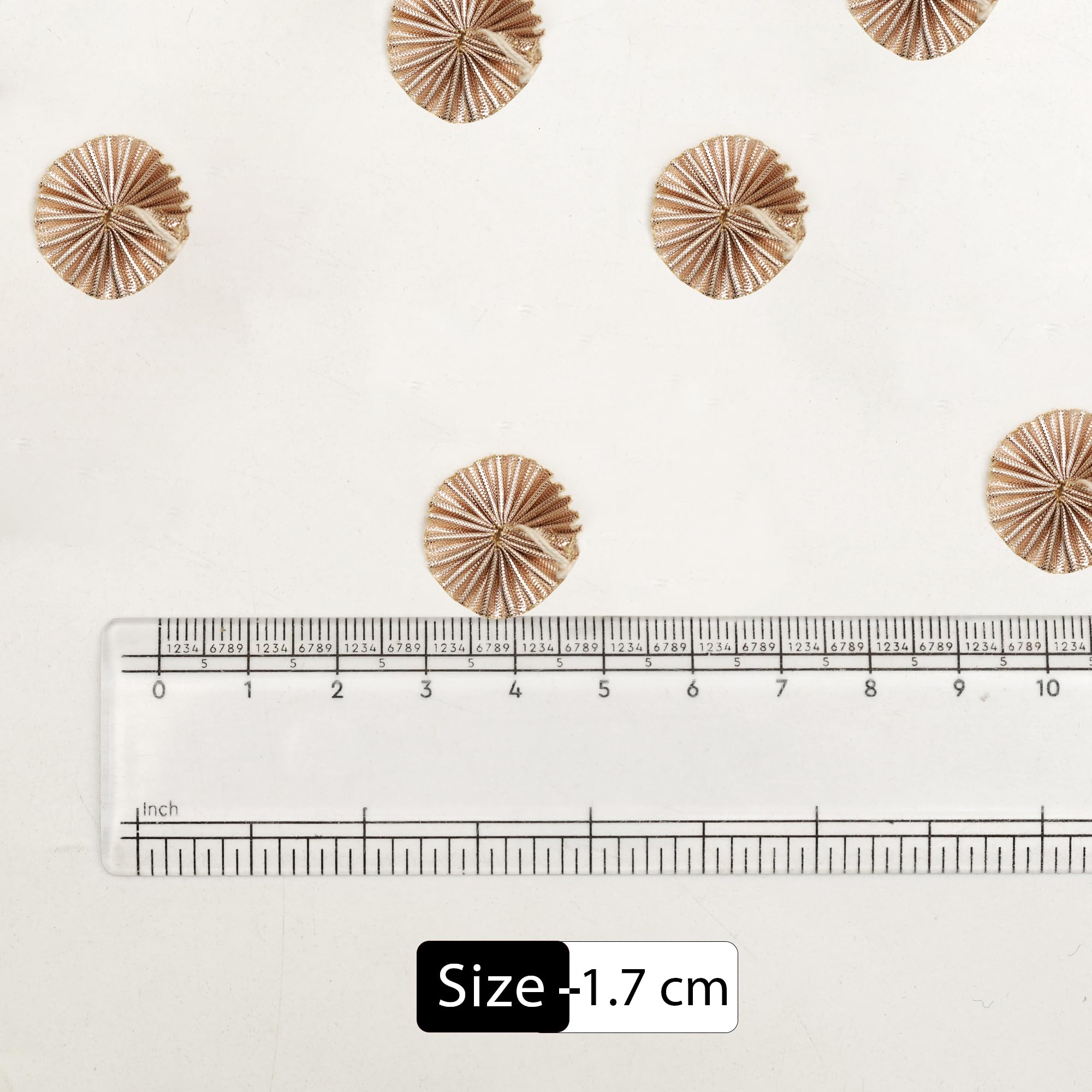 Embroiderymaterial 1.7CM Gota Patti Flowers Appliques Patches for Embroidery Decoration and Craft Making (Rose Gold) 100 Pieces 1