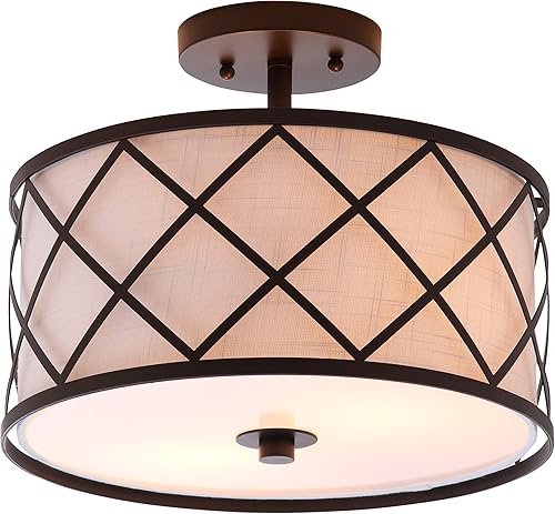 JONATHAN Y JYL3505B Elizabeth LED de metal de 13.25 pulgadas, montaje empotrado, contemporáneo, de transición, luz cálida acogedora de 2700 K, para