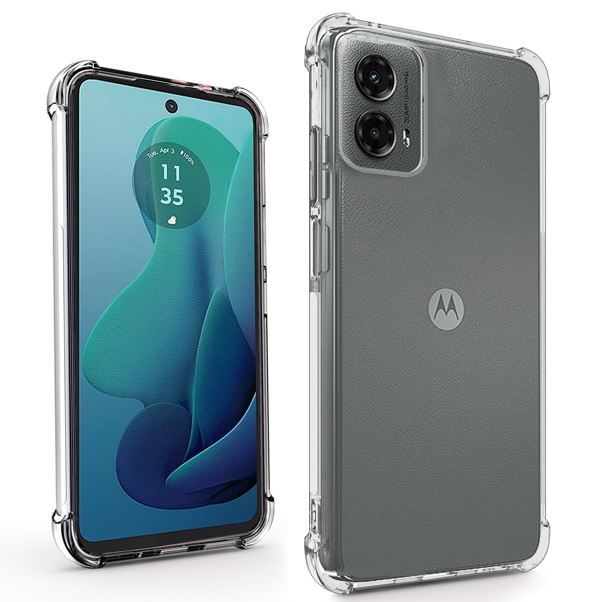 Motorola Moto G 5G (透明カバー付き)美品 Amazon.com: for Moto G-5G-2024 Case: Clear with 2pcs Screen