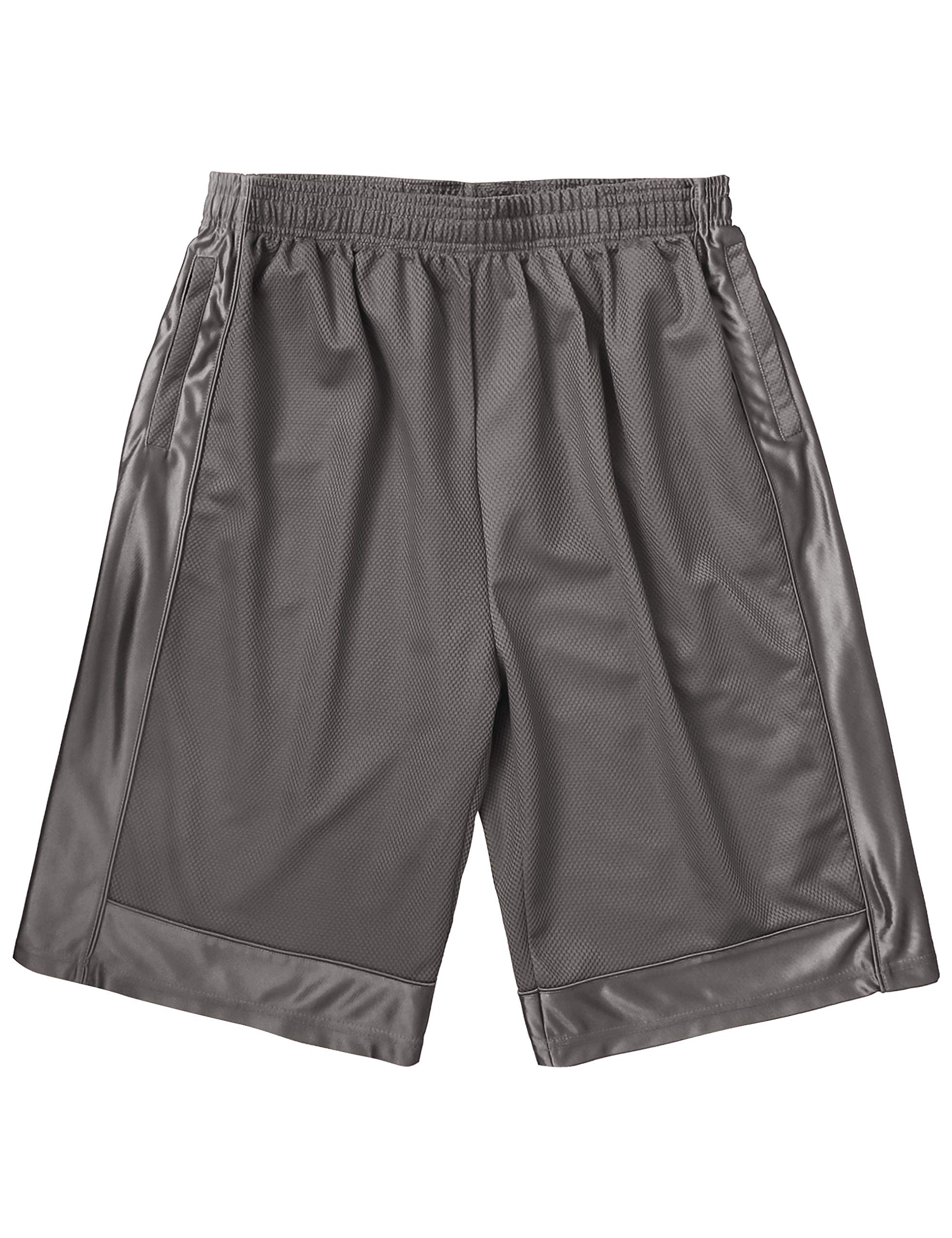 Ma Croix Mens Heavy Mesh Basketball Athletic Gym Shorts with Zipper Pockets
