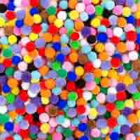 小物 pompom Acerich SKU-024-1 2000 Pcs 1cm Assorted Pompoms Multicolor