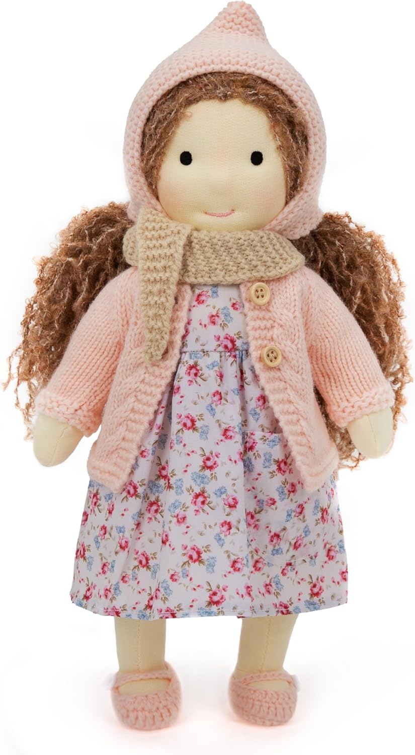 BlissfulPixie Handmade Waldorf Doll Clothes 12 inch Clothing Set with Pretty Box Girl Christmas Birthday Present-Luna's Clothes Accessories