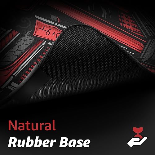 Miniatura 5 de Hystar Alfombrilla de mouse extendida para juegos  XXL 36 x 16 pulgadas  0.197 in de grosor, superficie impermeable, tela de poliéster suave y base