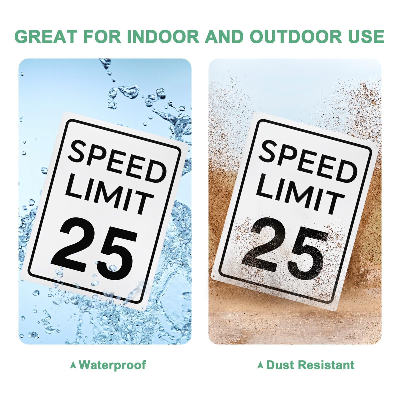 M METERXITY 2-Pack Speed Limit 25 MPH Sign - Image 4