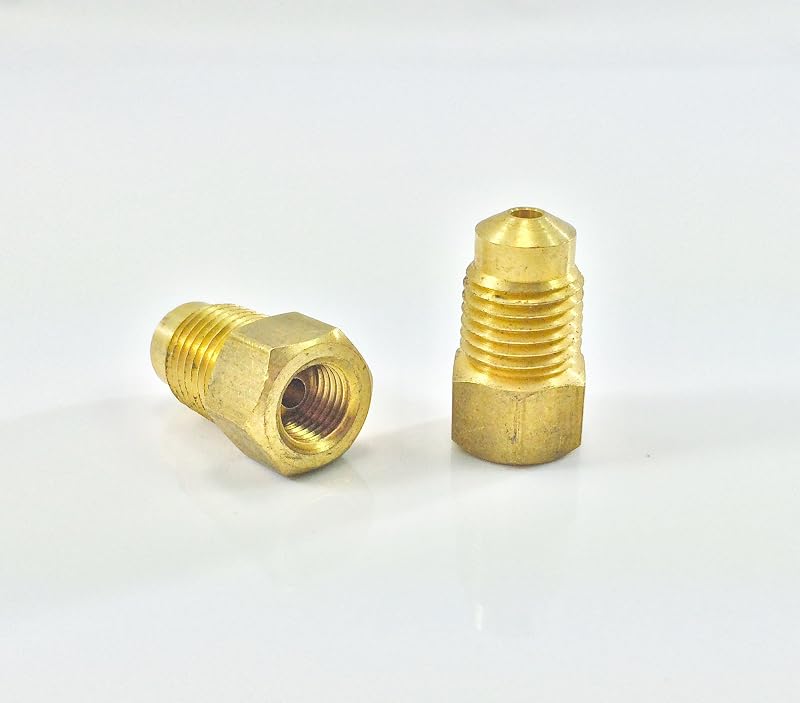Adaptador de linha de freio The Stop Shop 3/16" SAE 3/8-24 fêmea para M10 x 1 macho – Kit com 2 unidades