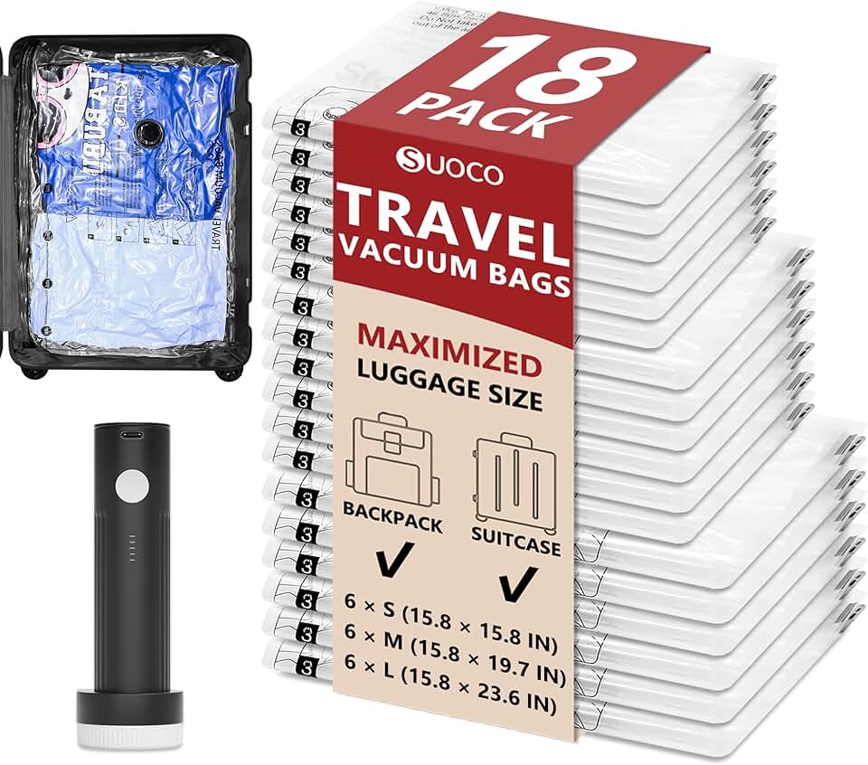Travel Vacuum Storage Bags with Pump