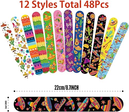 Miniatura 2 de 50 pulseras del Día de los Muertos Día de los Muertos, pulseras de regalo de fiesta, regalos de fiesta del Cinco de Mayo, suministros de decoración