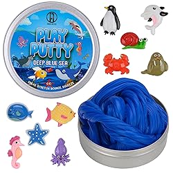 INNER-ACTIVE Play Putty Therapy Putty for Kids with Charms Deep Blue Sea Theraputty Medium Resistance, Increase Fine Motor Skills and Finger Strength, Physical and Occupational Therapy Toy
