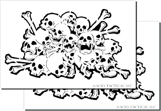 Skull & Bone Spray Painting Stencils RC Model Gun Airbrush Skulls Set 2 Pack