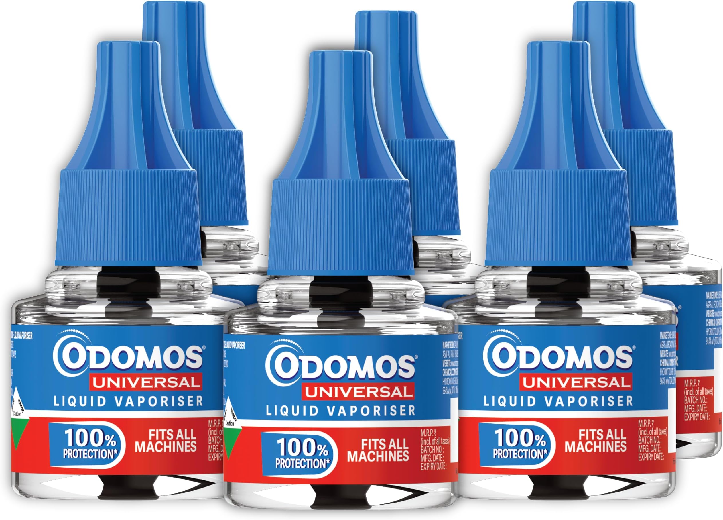 - Universal Liquid Vaporiser 45ml X Pack Of 6 | Mosquito Repellent Single Refill | 100% Protection| Fits All Machines | Protects Dengue, Malaria & Chikungunya Mosquitoes |