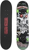 Vista 1 de Skateboard with Printed Graphic Grip Tape - Great for Kids and Teens, Cruiser Skateboard with ABEC 5 Bearings, Durable Deck, Smooth Wheels