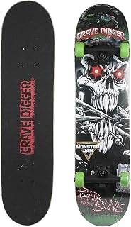 Voyager Monster Jam 31 Inch 7-Ply Maple Skateboard - Beginner Friendly for Cruising, Carving, Tricks & Downhill