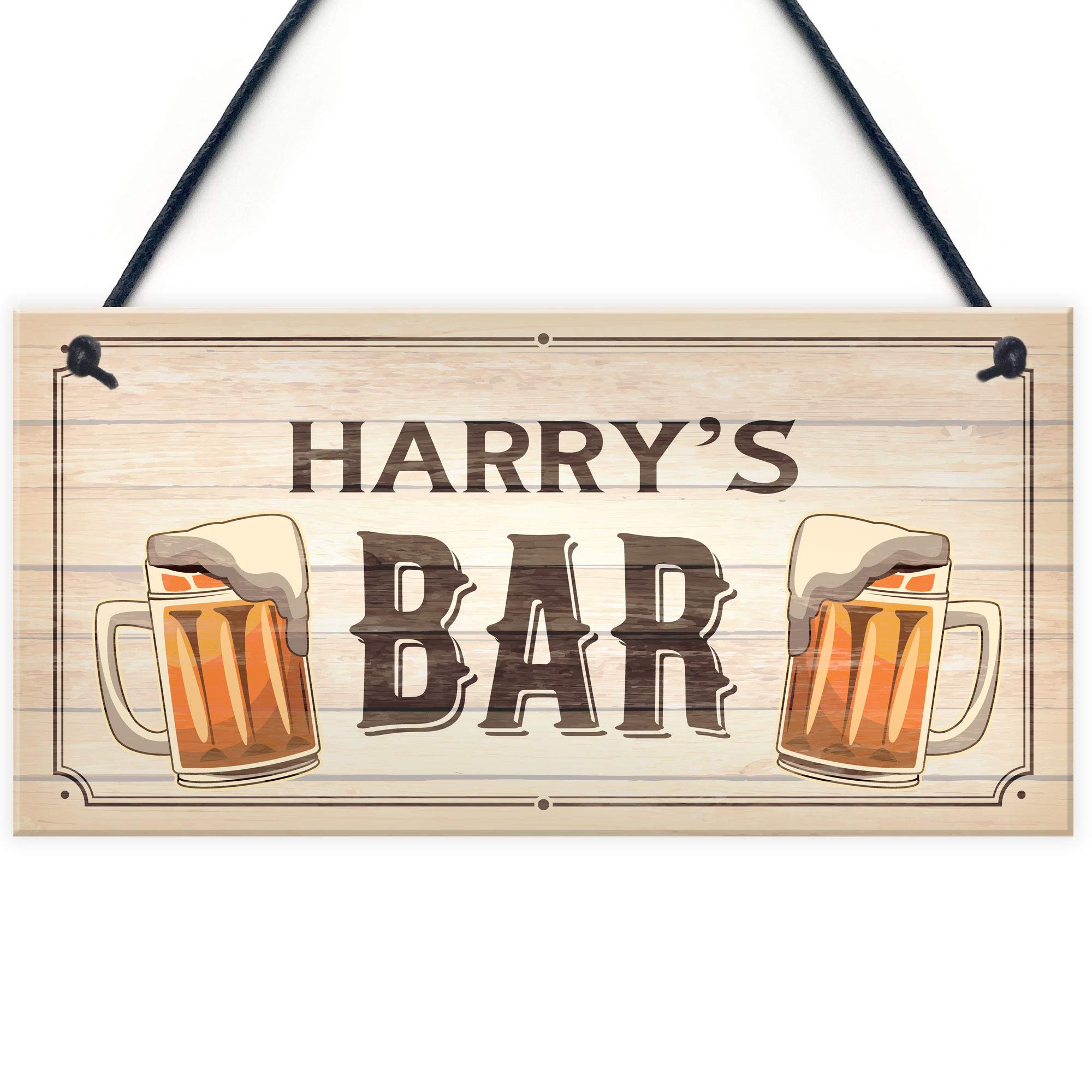 Red Ocean PERSONALISED Home Bar Sign Novelty Man Cave Pub Beer Gifts Bar Decor Gifts For Him