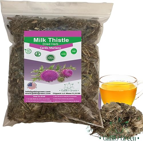Miniatura 1 de Cardo Mariano Hierba, hierba de cardo mariano, 8 onzas12 libra, 100% puro y natural Cardo Marin, té cardo mariano, té suelto de cardo mariano, bolsa