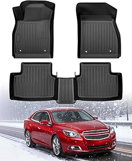 Custom Fit All-Weather TPE Floor Liners for Chevy Malibu (2013-2016) - Heavy Duty & Non-Slip 3-Piece Set