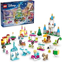 LEGO Disney Advent Calendar 2024 for Kids - Christmas Advent Calendar W/Mini Builds &amp; 8 Minifigures, Ages 5+ - Disney Toys Gift Idea for Girls &amp; Boys - 43253