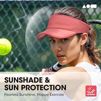 Sweat-Wicking Sports Sun Visor Women Men Adjustable for Tennis Golf Running