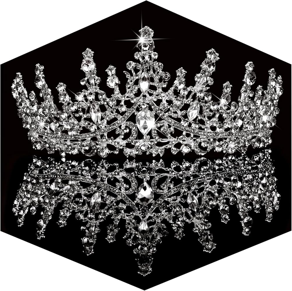 Tiara Regina Con Cristalli: Diadema Scintillante Per Donne E Ragazze – Perfetto Per Sposa, Compleanno, Halloween E Balli