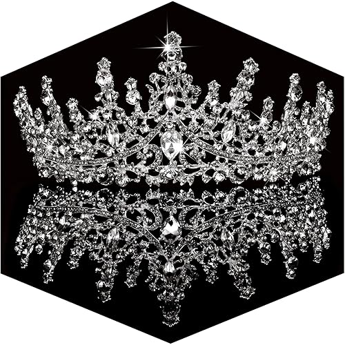 Miniatura 12 de TOBATOBA Tiaras de Cristal para Boda, Coronas de Cumpleaños para Mujeres, Diadema de Corona de Reina Real, Tocados de Princesa Quinceañera