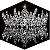 Silver Wedding Crystal Tiaras and Crowns for Women&comma; Bride Royal Queen Headband Princess Quinceanera Headpieces for Birthday Prom Pageant Party
